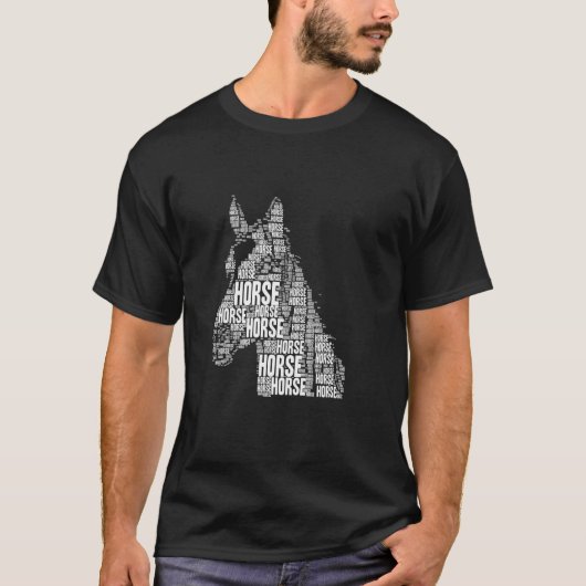 タグクラウド 馬 Tシャツ (正面)