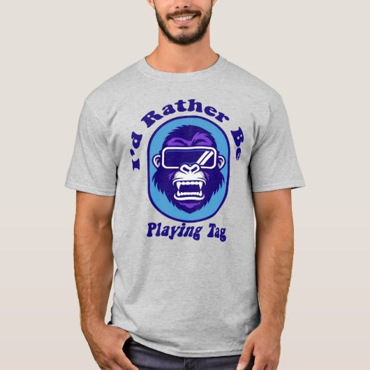 タグゴリラモンキVRゲーマーと遊びたい Tシャツ (正面)