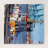 タグボートを持つ美しい写真、アントワープ ジグソーパズル (横)