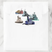 タグボートメドレステッカー 楕円形シール (バッグ)