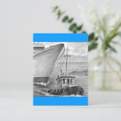 タグボート牽引クルーズボート ポストカード (スタンド正面)