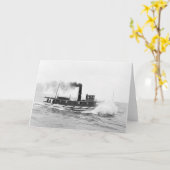 タグボート・ウィリアム・スプラーグ、1800年代後半 カード (黄色い花)