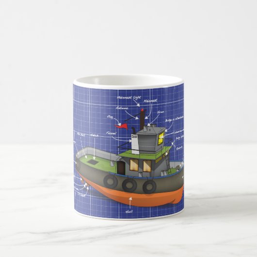 タグボート コーヒーマグカップ (中央)