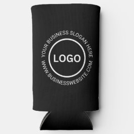 タグラインとWebサイト付きラウンドビジネスロゴ スリム缶クーラー