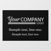 タグライン付き基本的なブラックビジネスロゴの看板ディスプレイ ウィンドウサイン (シート)