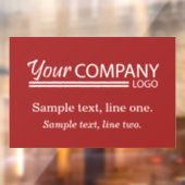 タグライン付きBurgundy Businessロゴの看板ディスプレイ ウィンドウサイン (シート2)