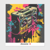 タグ付き/袋付き:グラフィティクールアートのまわりに シール (シート)