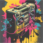 タグ付き/袋付き：グラフィティクールアートのまわりに シール (正面)