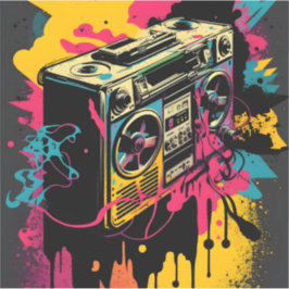 タグ付き/袋付き：グラフィティクールアートのまわりに シール