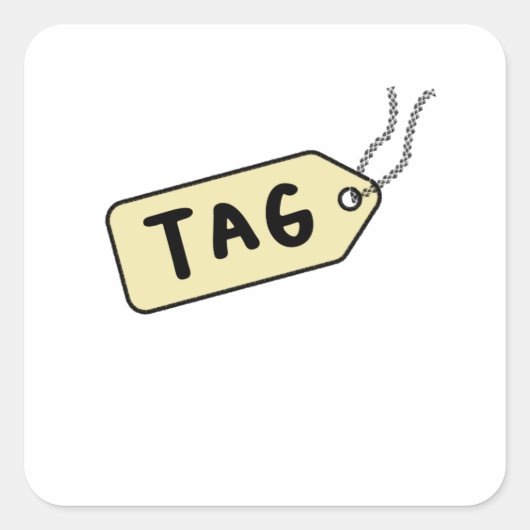 タグ付けが最も重要 スクエアシール (正面)