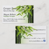 タケのスパのスキンケアのマッサージのサロンの霊気 予約カード (正面/裏面)