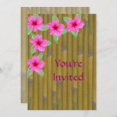 タケのハイビスカス 招待状 (正面/裏面)