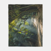 タケの列 フリースブランケット (正面)