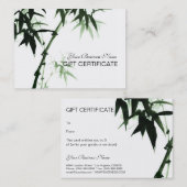 タケの茎の東洋の禅のTouchのギフト券 割引カード (正面/裏面)