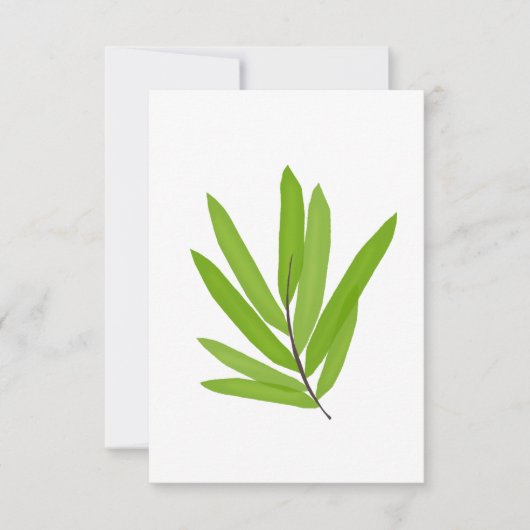 タケの葉 サンキューカード (正面)