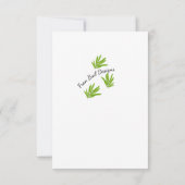 タケの葉 サンキューカード (裏面)