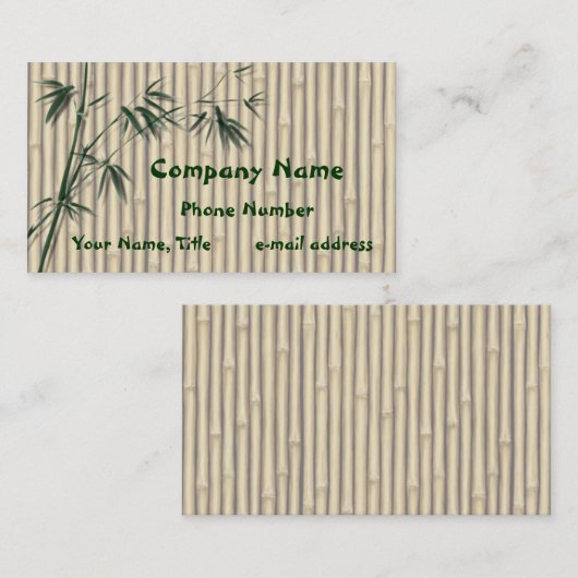 タケはスクリーンを去ります 名刺 (正面/裏面)