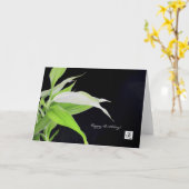 タケは旅行のハッピーバースデーカードを去ります カード (黄色い花)