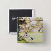 タケを紙を作るために集めること 缶バッジ (正面&裏面)