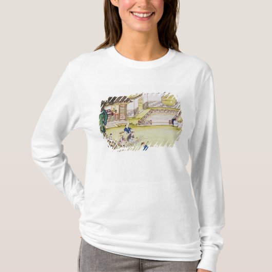 タケを紙を作るために集めること Tシャツ (正面)