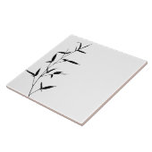 タケシルエットの背景のテンプレートのブランクの黒 タイル (側面)