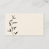 タケシルエットの背景のテンプレートのブランクの黒 名刺 (正面)