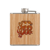 タケスタイルの赤い東洋のドラゴン フラスク (裏面)