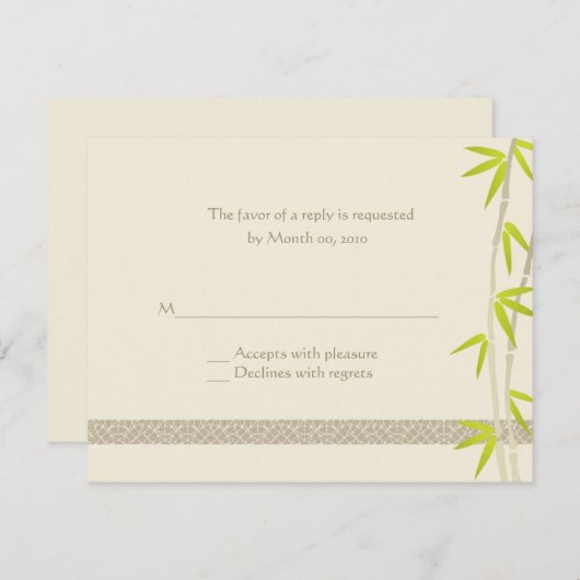 タケデザインの応答カード 出欠カード (正面/裏面)