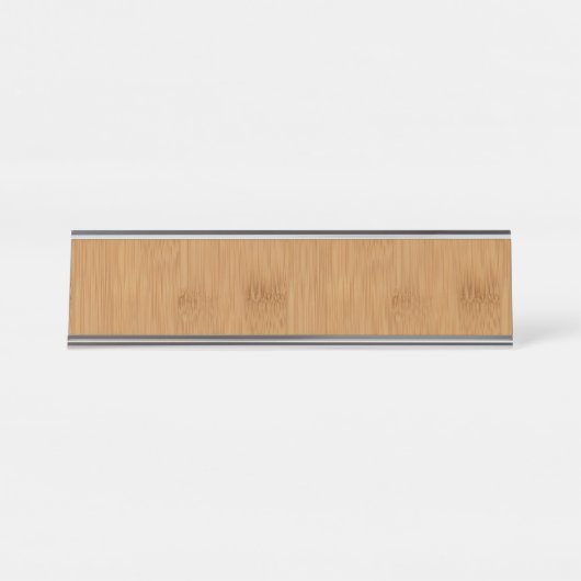 タケトーストの木製の穀物の一見 デスクネームプレート (正面)