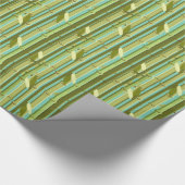 タケノコと葉カスタム ラッピングペーパー (角)