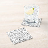 タケパンダの落書き スクエアペーパーコースター (インサイチュ)