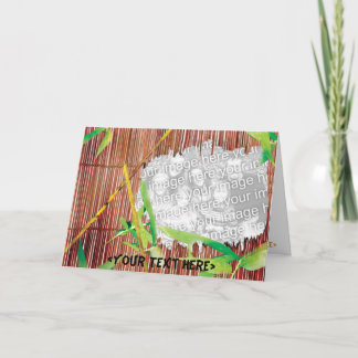 タケフェンス越しに楽園 カード