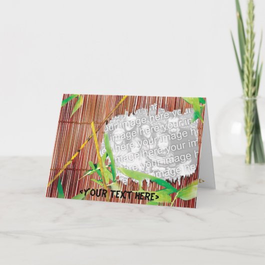 タケフェンス越しに楽園 カード (正面)