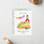 タケロムチョ |タコ&ホットソースバレンタイン ノートカード (正面/裏面インサイチュ)