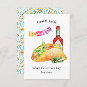 タケロムチョ |タコ&ホットソースバレンタイン ノートカード (正面/裏面)