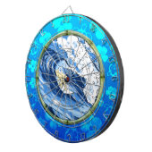 タケ円のサーファー ダーツボード (正面右)