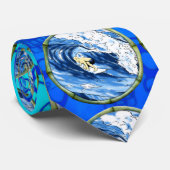 タケ円のサーファー ネクタイ (ロール)