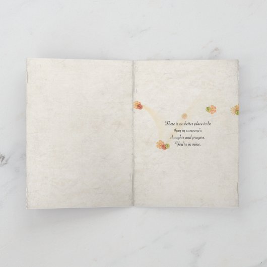 タケ塀のVincaの花 カード (内部)