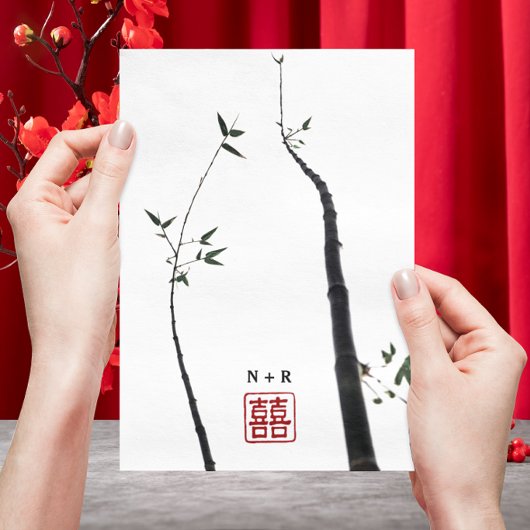 ©タケ愛倍の幸福の中国のな結婚式 招待状
