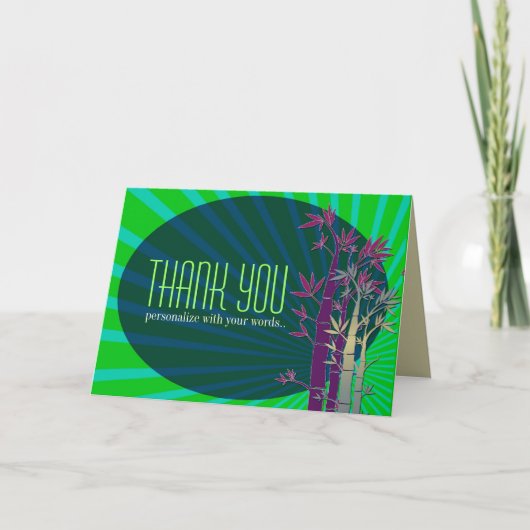 タケ東洋の日光は感謝していしています サンキューカード (正面)