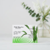 タケ水さざ波のスパの名刺 名刺 (スタンド正面)