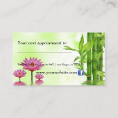 タケ水はすマッサージのサロンのスパ 予約カード (裏面)