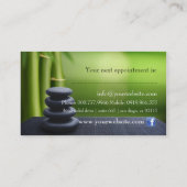 タケ禅はスパのスキンケアのマッサージのサロンに投石します 予約カード (裏面)