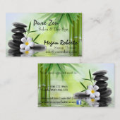 タケ禅はスパのスキンケアのマッサージのサロンに投石します 予約カード (正面/裏面)