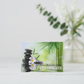 タケ禅は霊気のスパのサロンのギフト券に投石します 割引カード (スタンド正面)