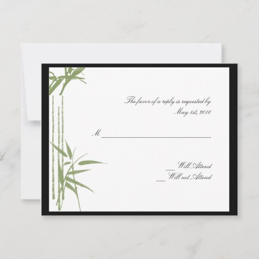 タケ美しいの応答カード 出欠カード (正面)