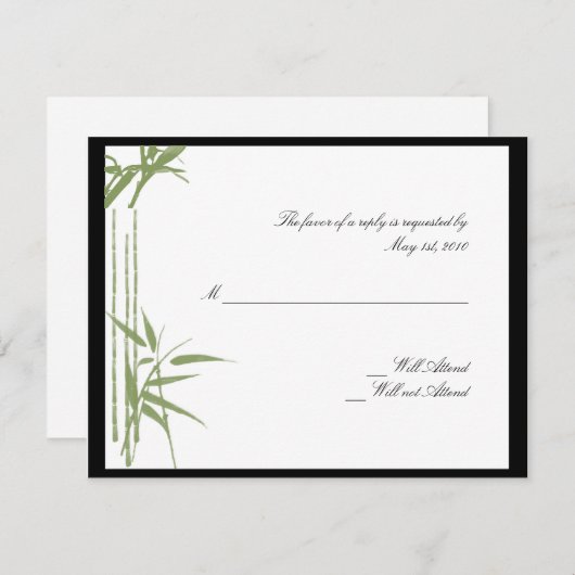 タケ美しいの応答カード 出欠カード (正面/裏面)