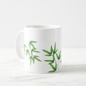 タケ葉のデザイン コーヒーマグカップ (正面左)