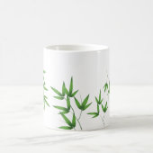 タケ葉のデザイン コーヒーマグカップ (中央)