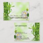 タケ蘭のスパのサロンのギフト券 割引カード (正面/裏面)